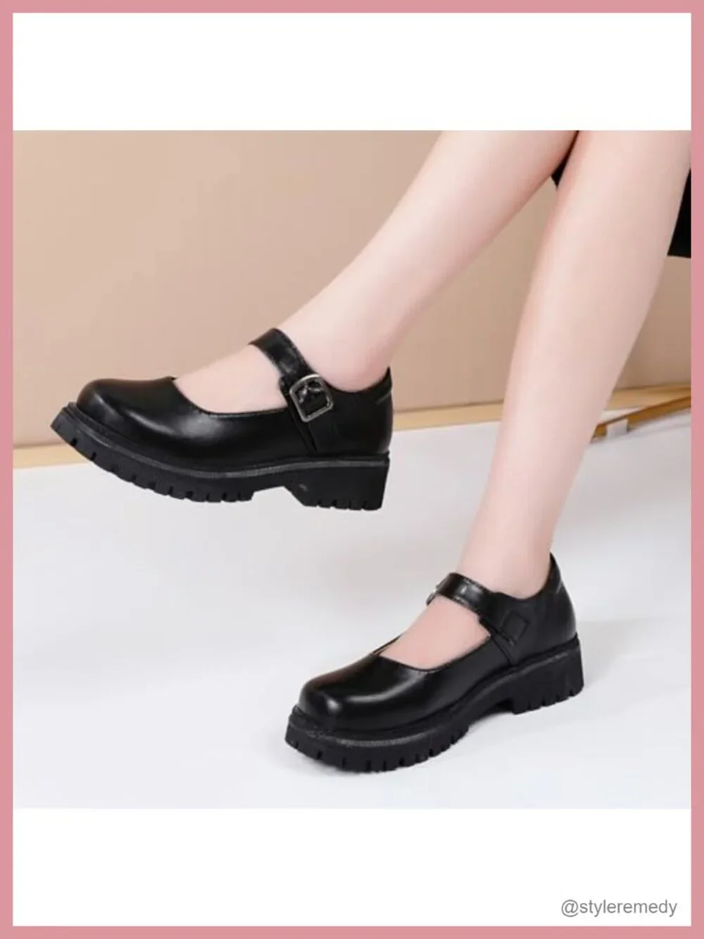 Women's Chunky Platform Mary Jane Shoes - Memory Foam Casual Dressy Flats